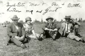 1920 - Uncle Pete, Ellen, August, Bottle's brother